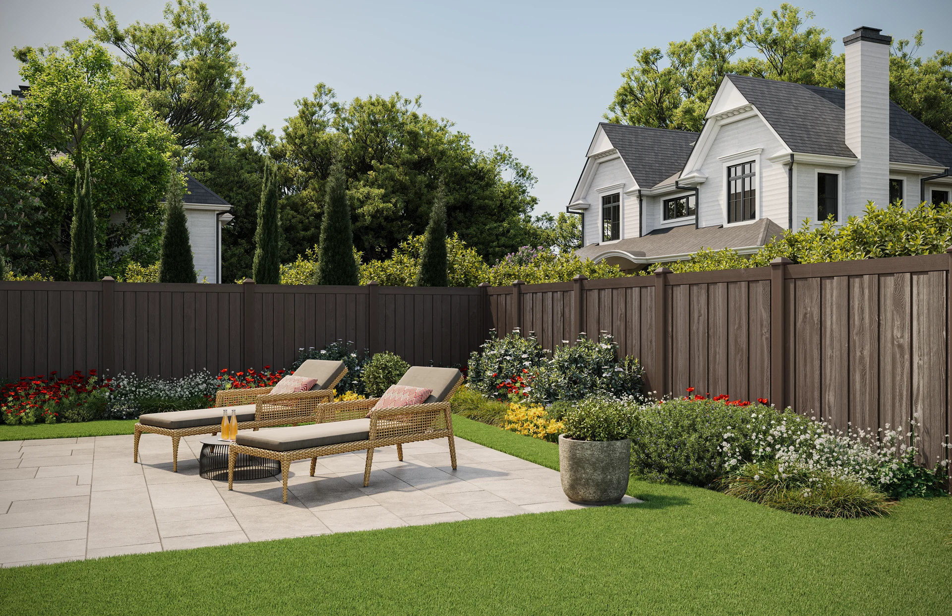 Good-neighbor equal-finish privacy fence install in Grandview, MO — RKC Wood Care Pros
