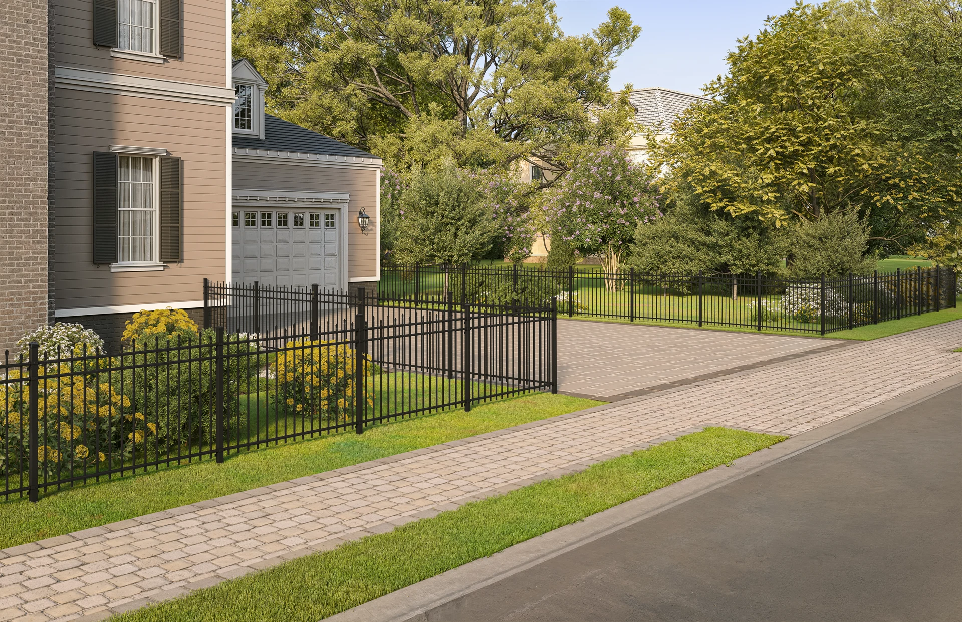 Powder-coated aluminum ornamental fence pricing — Raymore, MO — RKC Wood Care Pros