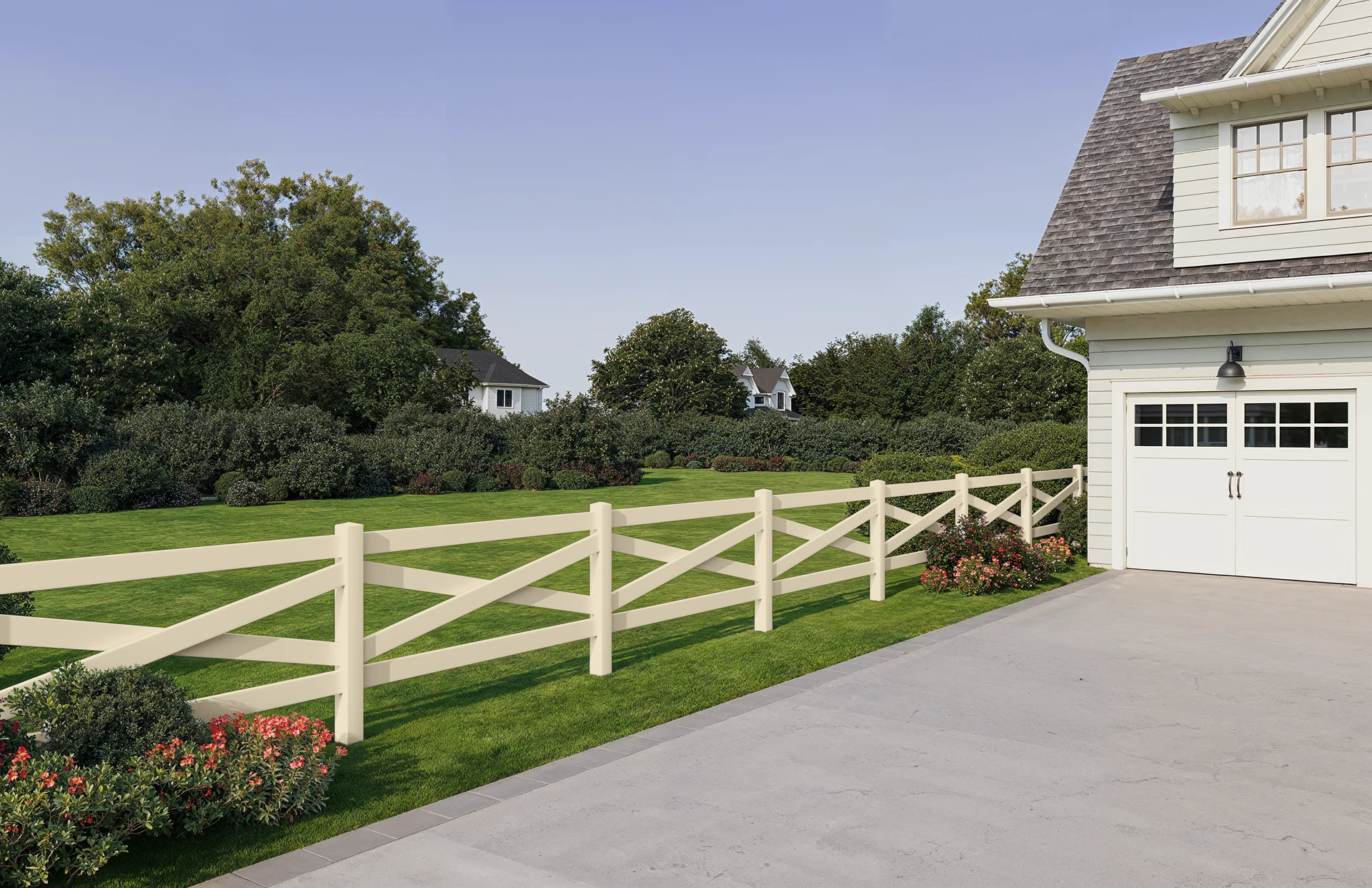 Vinyl Fence Installation project in Oak Grove, MO by RKC Wood Care Pros