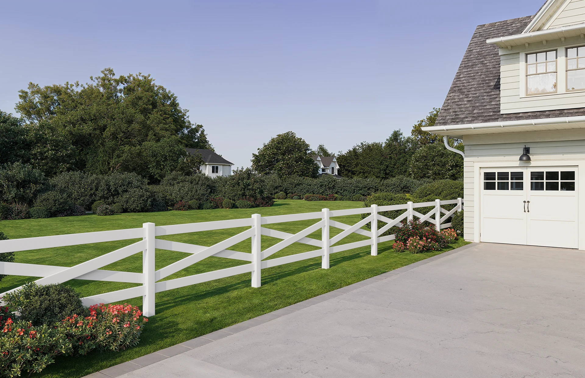 Vinyl Fence Installation project in Oak Grove, MO by RKC Wood Care Pros