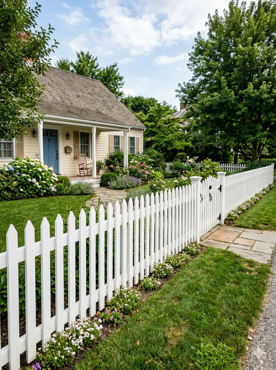 Cedar dog-ear picket privacy fence with galvanized ring-shank fastening in Greenwood, MO — RKC Wood Care Pros