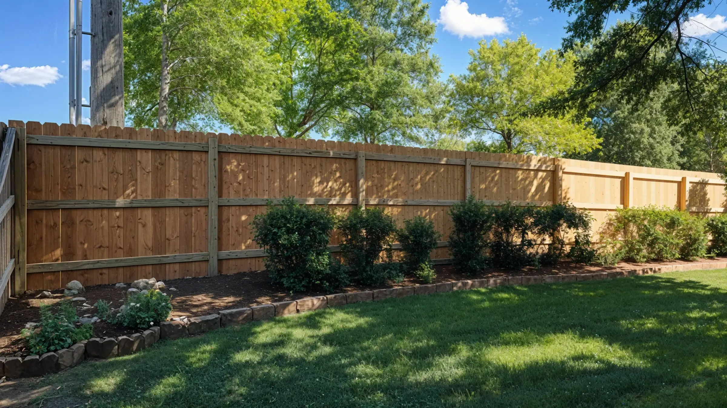 Kansas City homeowner standing next to a new RKC Wood Care Pros fence