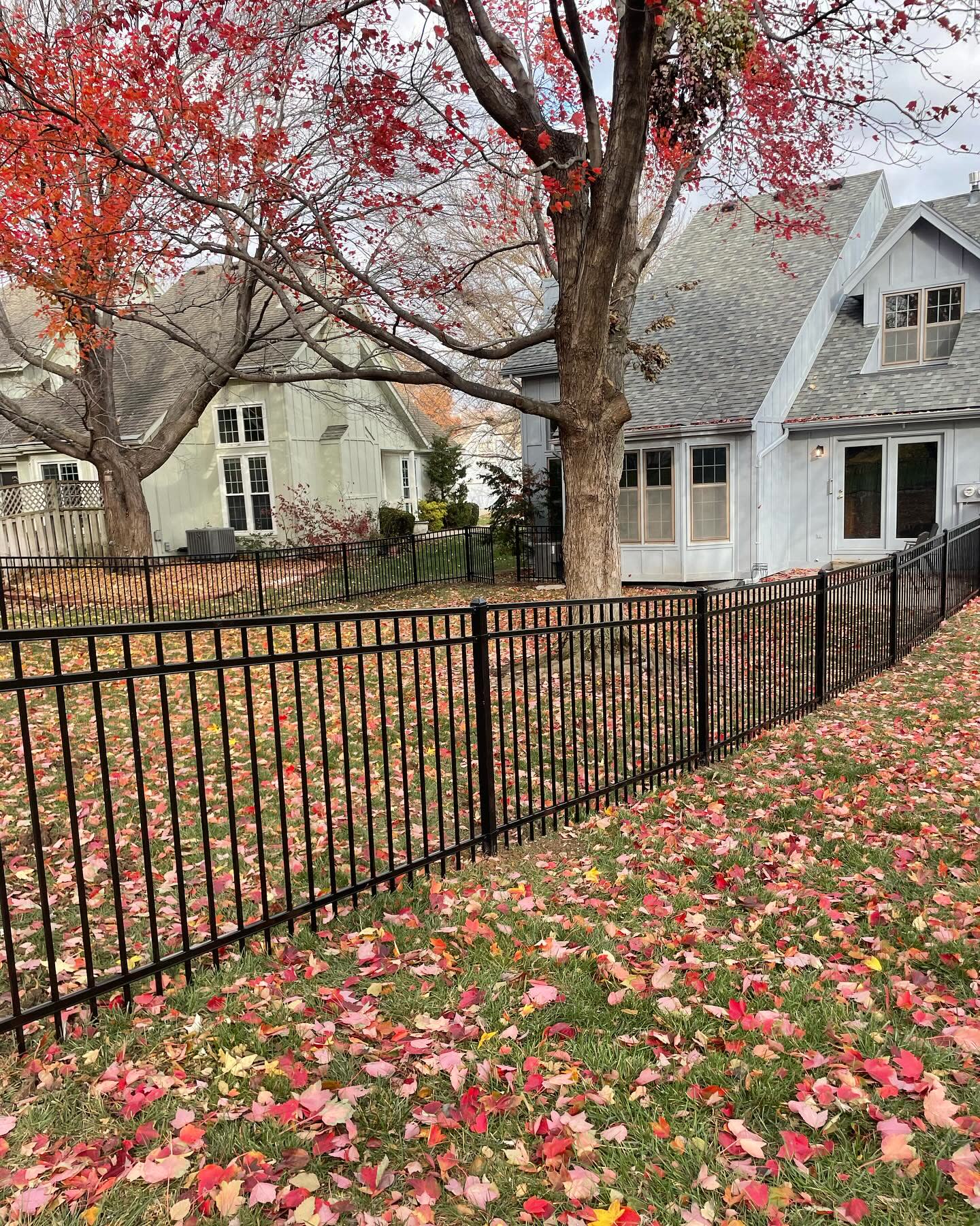 Aluminum fence installation in Spring Hill, KS by RKC Wood Care Pros