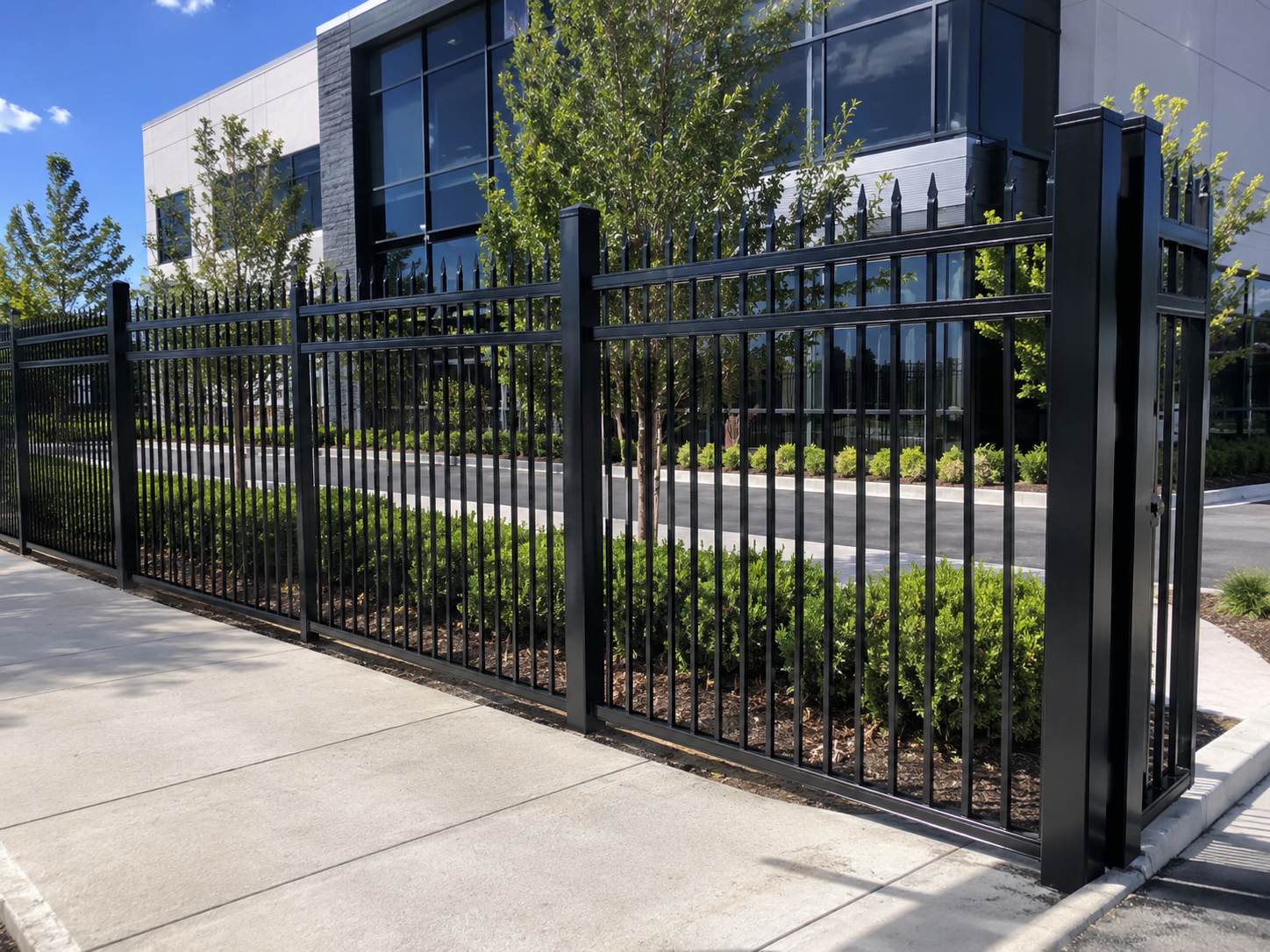 Commercial chain link perimeter install in Kansas City, MO by RKC Wood Care Pros