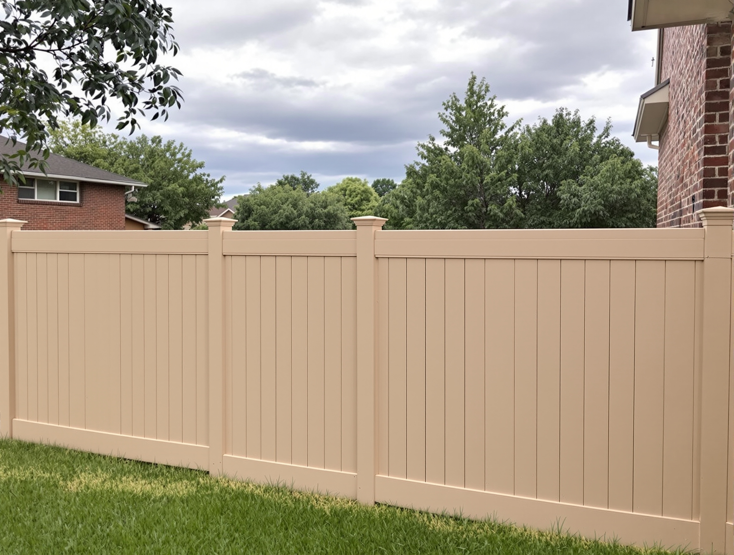 Tan / Khaki Privacy — 6 ft by RKC Wood Care Pros in Shawnee, KS