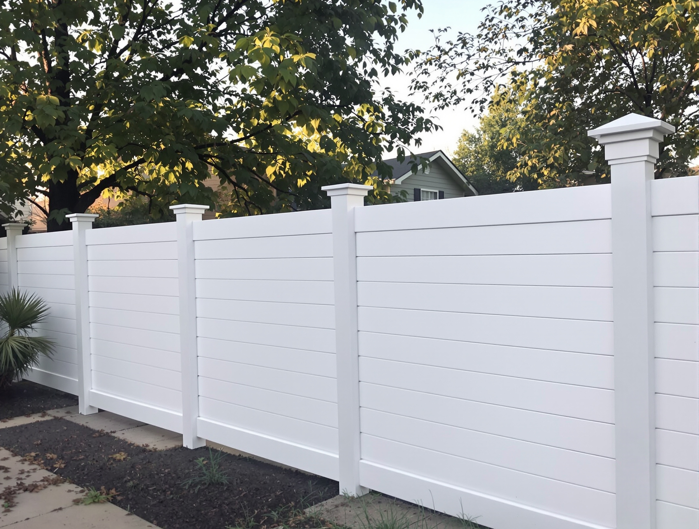 Vinyl Fence Installation project in Shawnee, KS by RKC Wood Care Pros