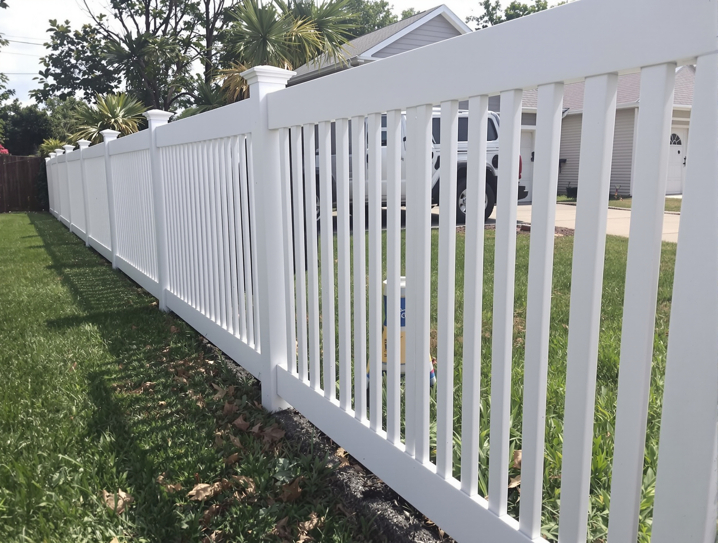 White vinyl tongue-groove privacy fence pricing — Shawnee, KS — RKC Wood Care Pros