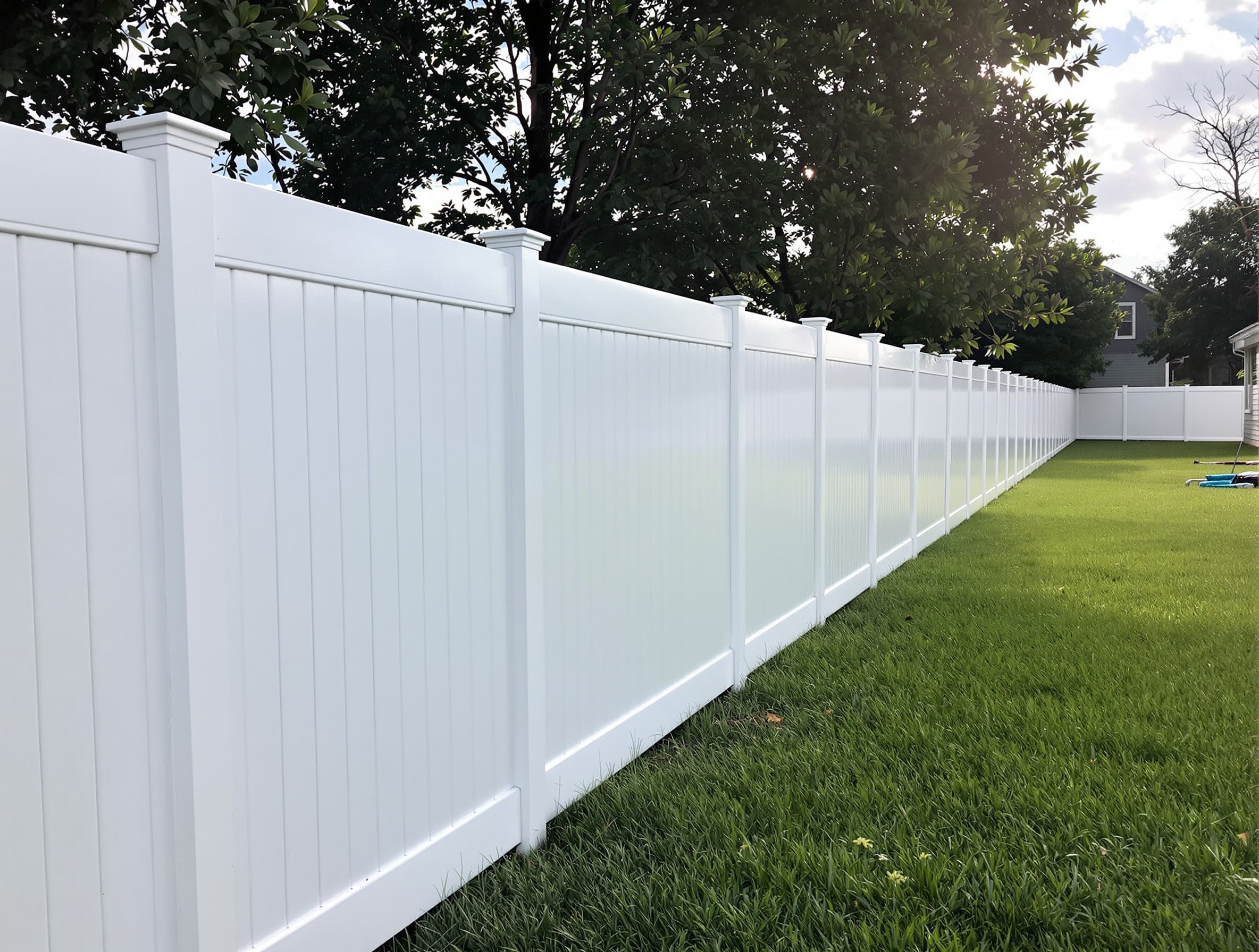 Vinyl Fence Installation project in Shawnee, KS by RKC Wood Care Pros